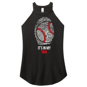 Funny Baseball It's In My DNA Fingerprint Women's Perfect Tri Rocker Tank