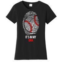 Funny Baseball It's In My DNA Fingerprint Women's T-Shirt