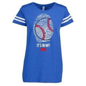 Funny Baseball It's In My DNA Fingerprint Enza Ladies Jersey Football T-Shirt