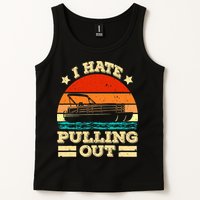 Funny Boat I Hate Pulling Out Pontoon Captain Tank Top