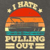 Funny Boat I Hate Pulling Out Pontoon Captain Cotton Canvas Backpack