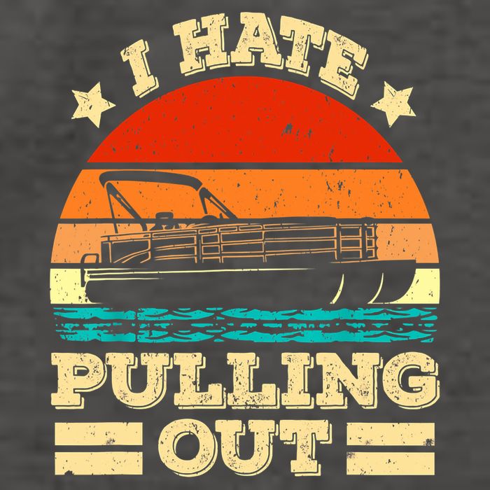 Funny Boat I Hate Pulling Out Pontoon Captain Vector Backpack