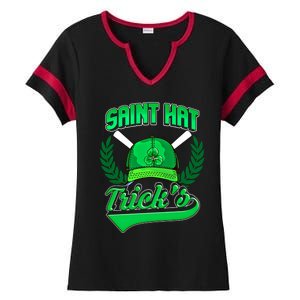 Funny Baseball Irish St Patricks Day Gift Ladies Halftime Notch Neck Tee