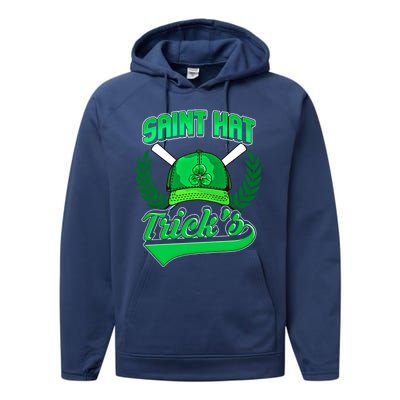 Funny Baseball Irish St Patricks Day Gift Performance Fleece Hoodie