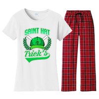 Funny Baseball Irish St Patricks Day Gift Women's Flannel Pajama Set