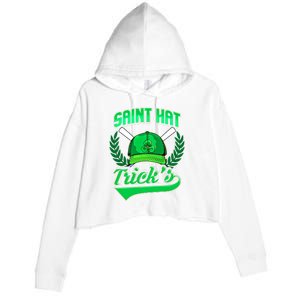 Funny Baseball Irish St Patricks Day Gift Crop Fleece Hoodie