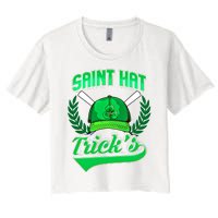 Funny Baseball Irish St Patricks Day Gift Women's Crop Top Tee