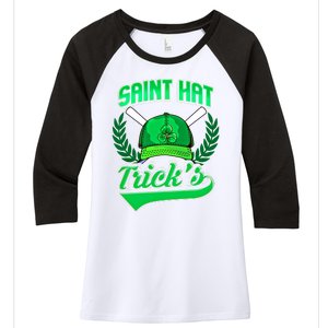 Funny Baseball Irish St Patricks Day Gift Women's Tri-Blend 3/4-Sleeve Raglan Shirt