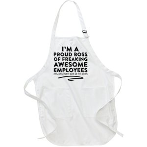 Funny Boss Im A Proud Boss Of Freaking Awesome Full-Length Apron With Pockets