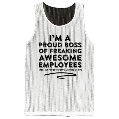 Funny Boss Im A Proud Boss Of Freaking Awesome Mesh Reversible Basketball Jersey Tank