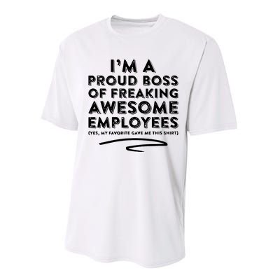 Funny Boss Im A Proud Boss Of Freaking Awesome Performance Sprint T-Shirt