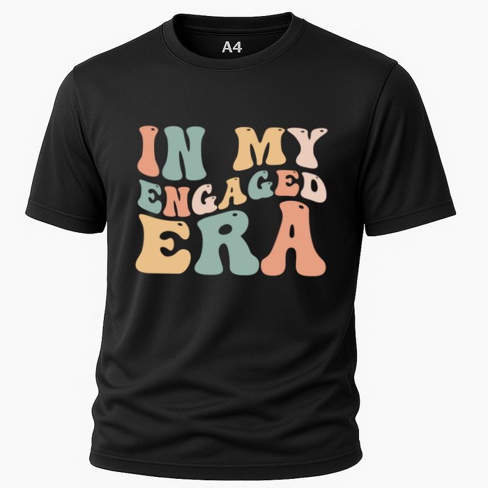 Funny Bride In My Engaged Era Engaget Retro Groovy Gift Cooling Performance Crew T-Shirt