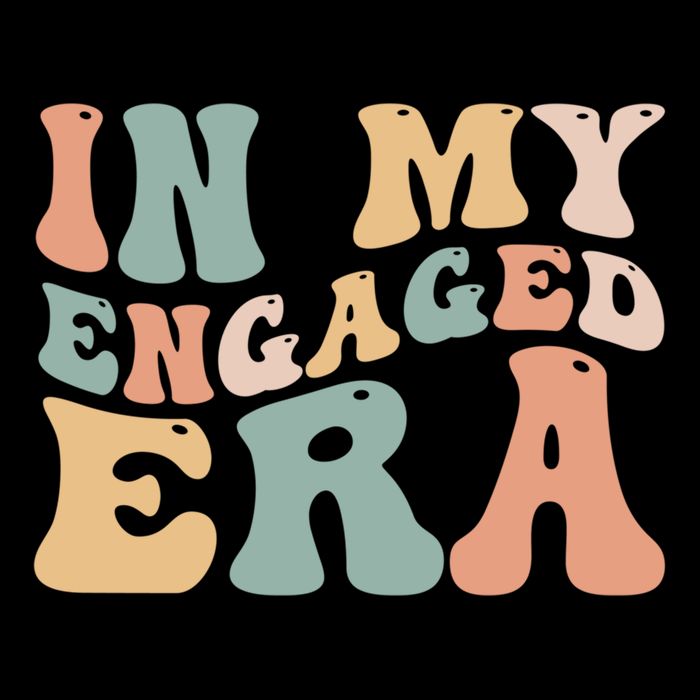 Funny Bride In My Engaged Era Engaget Retro Groovy Gift Cooling Performance Crew T-Shirt