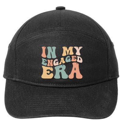 Funny Bride In My Engaged Era Engaget Retro Groovy Gift 7-Panel Snapback Hat