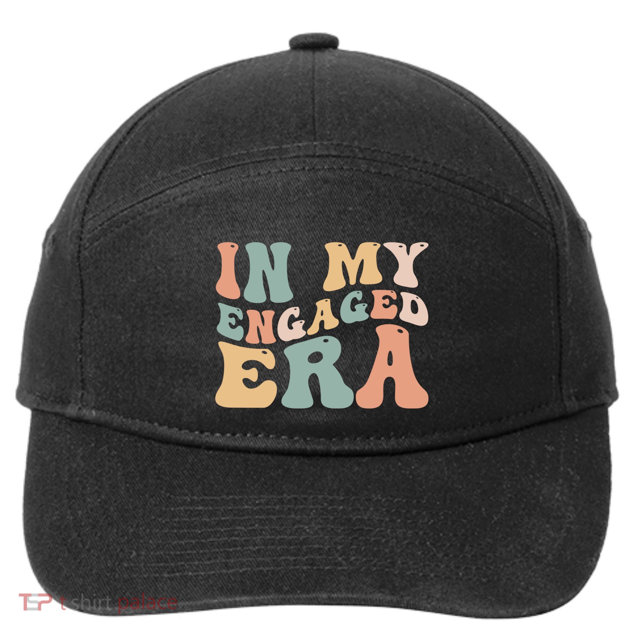 Funny Bride In My Engaged Era Engaget Retro Groovy Gift 7-Panel Snapback Hat