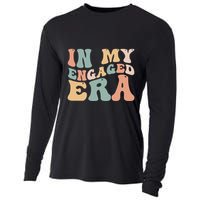 Funny Bride In My Engaged Era Engaget Retro Groovy Gift Cooling Performance Long Sleeve Crew