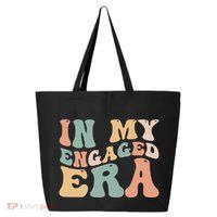 Funny Bride In My Engaged Era Engaget Retro Groovy Gift 25L Jumbo Tote