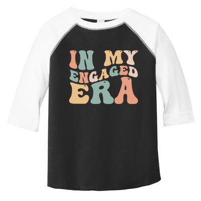 Funny Bride In My Engaged Era Engaget Retro Groovy Gift Toddler Fine Jersey T-Shirt