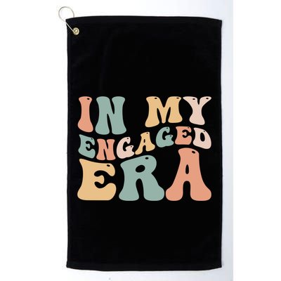 Funny Bride In My Engaged Era Engaget Retro Groovy Gift Golf Towel