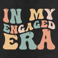Funny Bride In My Engaged Era Engaget Retro Groovy Gift Golf Towel