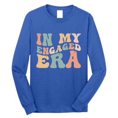 Funny Bride In My Engaged Era Engaget Retro Groovy Gift Long Sleeve Shirt