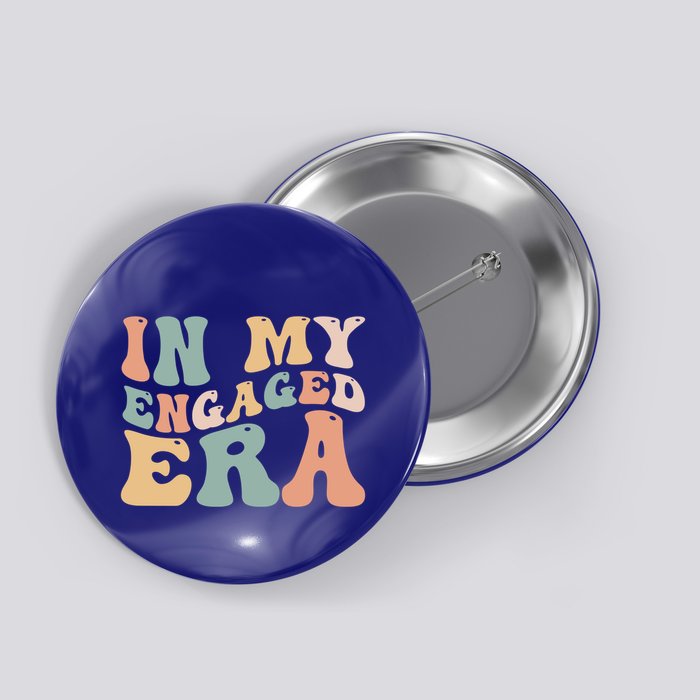 Funny Bride In My Engaged Era Engaget Retro Groovy Gift Button