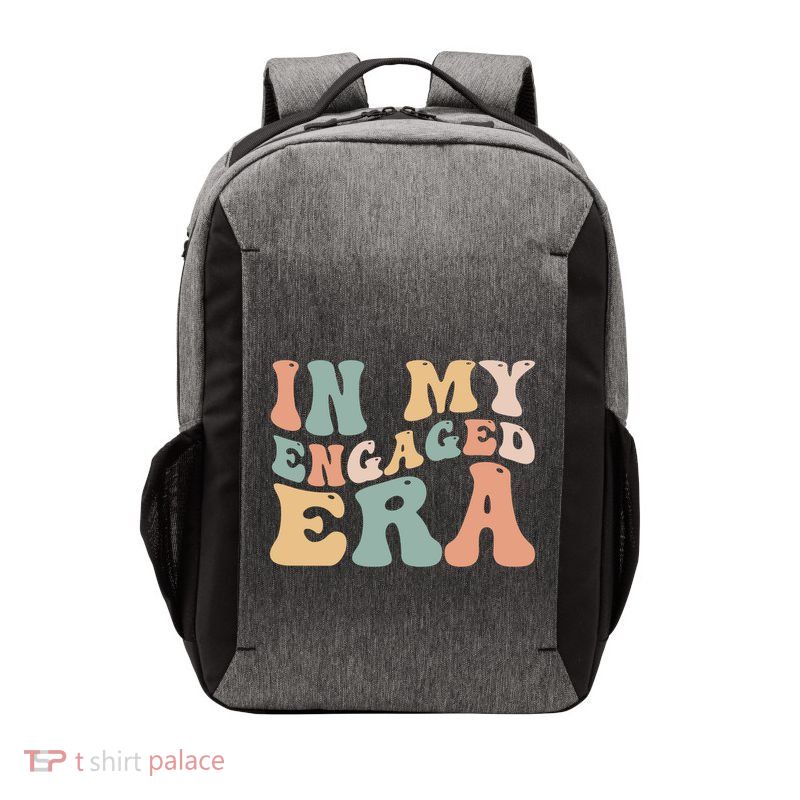 Funny Bride In My Engaged Era Engaget Retro Groovy Gift Vector Backpack