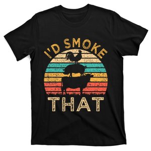 Funny Bbq ID Smoke That Barbecue Retro Grilling T-Shirt