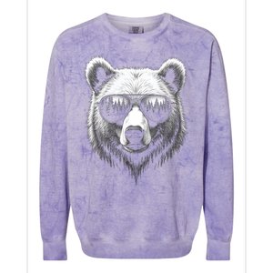 Funny Bear In Sunglasses Bears Colorblast Crewneck Sweatshirt