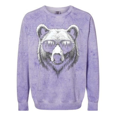 Funny Bear In Sunglasses Bears Colorblast Crewneck Sweatshirt