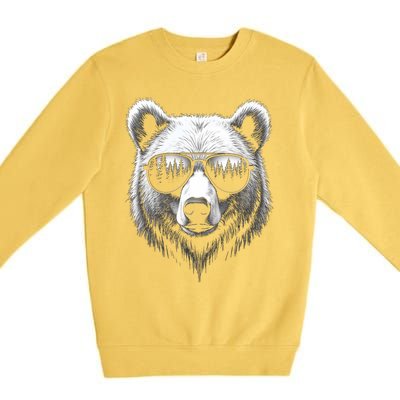 Funny Bear In Sunglasses Bears Premium Crewneck Sweatshirt