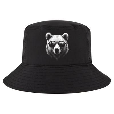 Funny Bear In Sunglasses Bears Cool Comfort Performance Bucket Hat