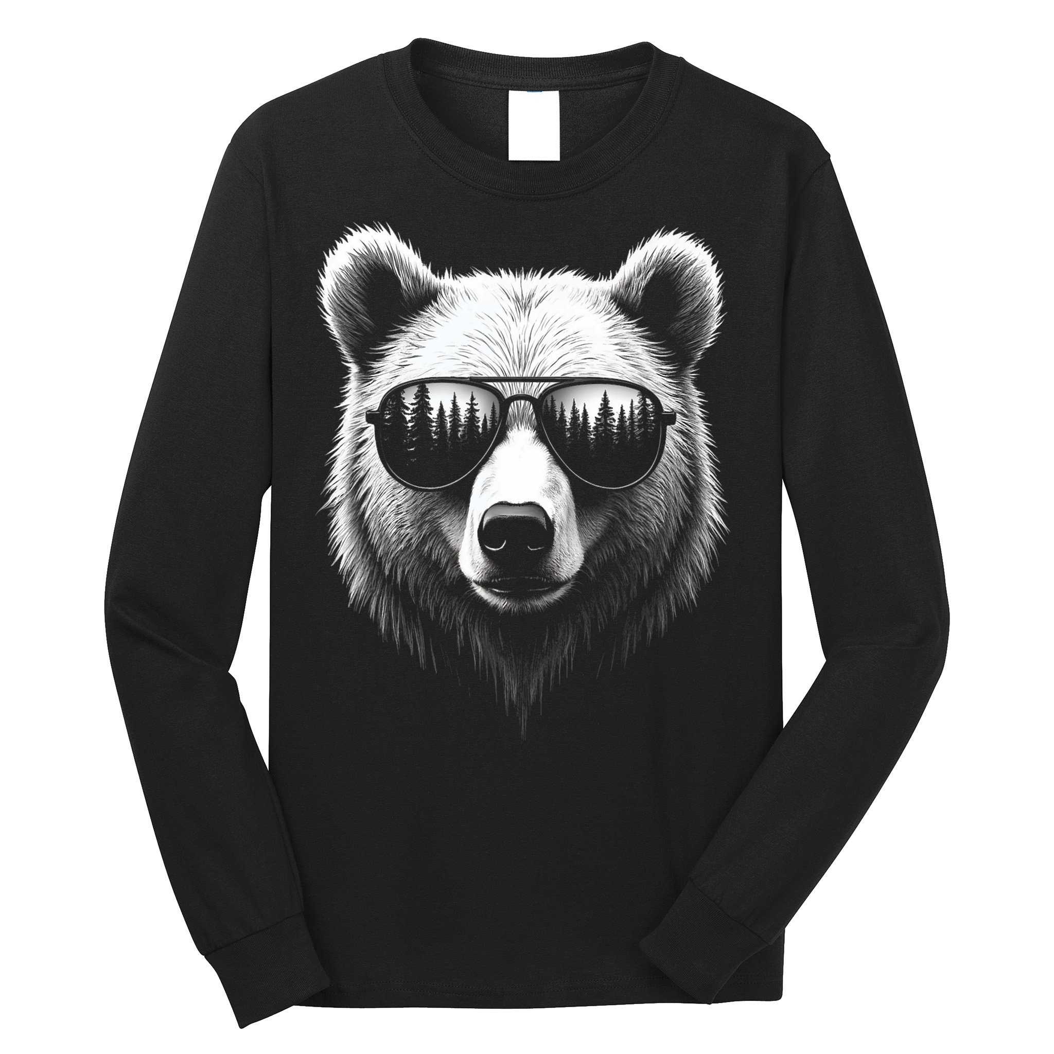 Funny Bear In Sunglasses Bears Long Sleeve Shirt