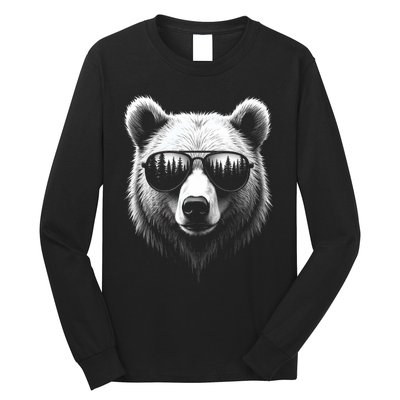 Funny Bear In Sunglasses Bears Long Sleeve Shirt