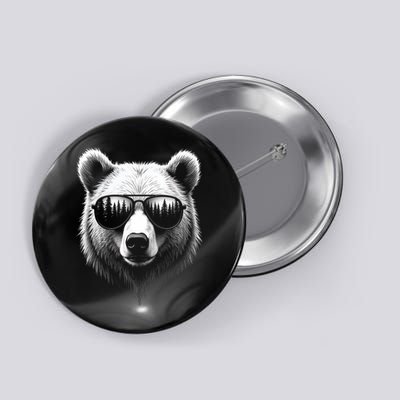 Funny Bear In Sunglasses Bears Button