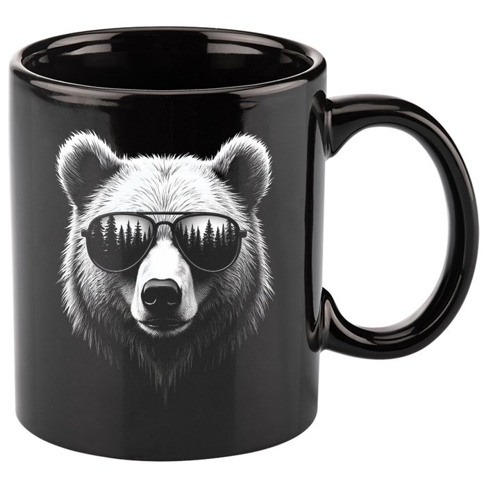 Funny Bear In Sunglasses Bears 11oz C Handle Ceramic Mug