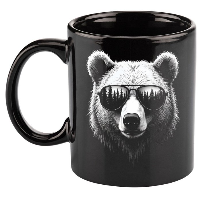 Funny Bear In Sunglasses Bears 11oz C Handle Ceramic Mug