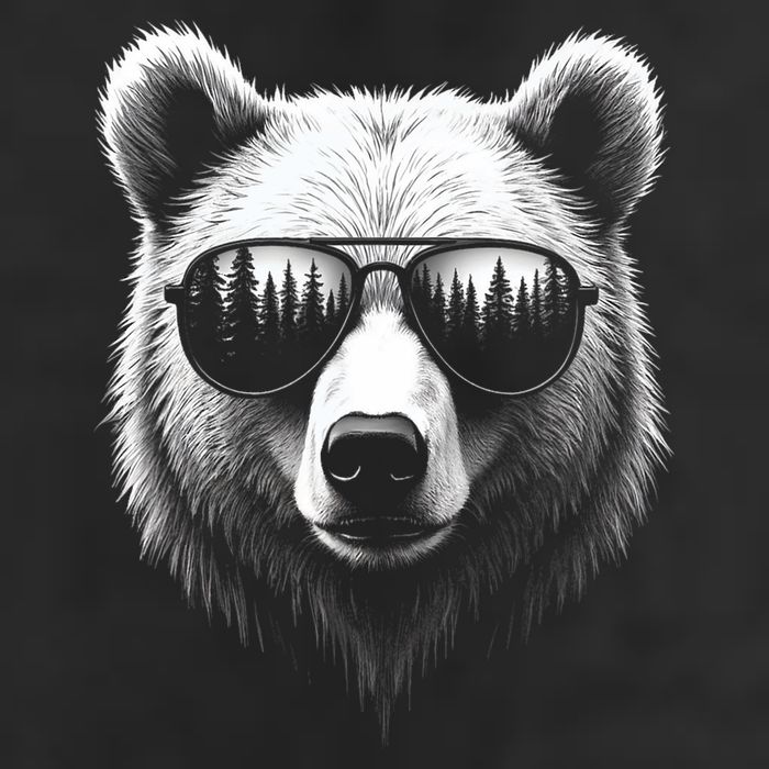 Funny Bear In Sunglasses Bears 11oz C Handle Ceramic Mug