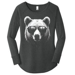 Funny Bear In Sunglasses Bears Women's Perfect Tri Tunic Long Sleeve Shirt