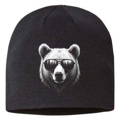 Funny Bear In Sunglasses Bears Sustainable Beanie