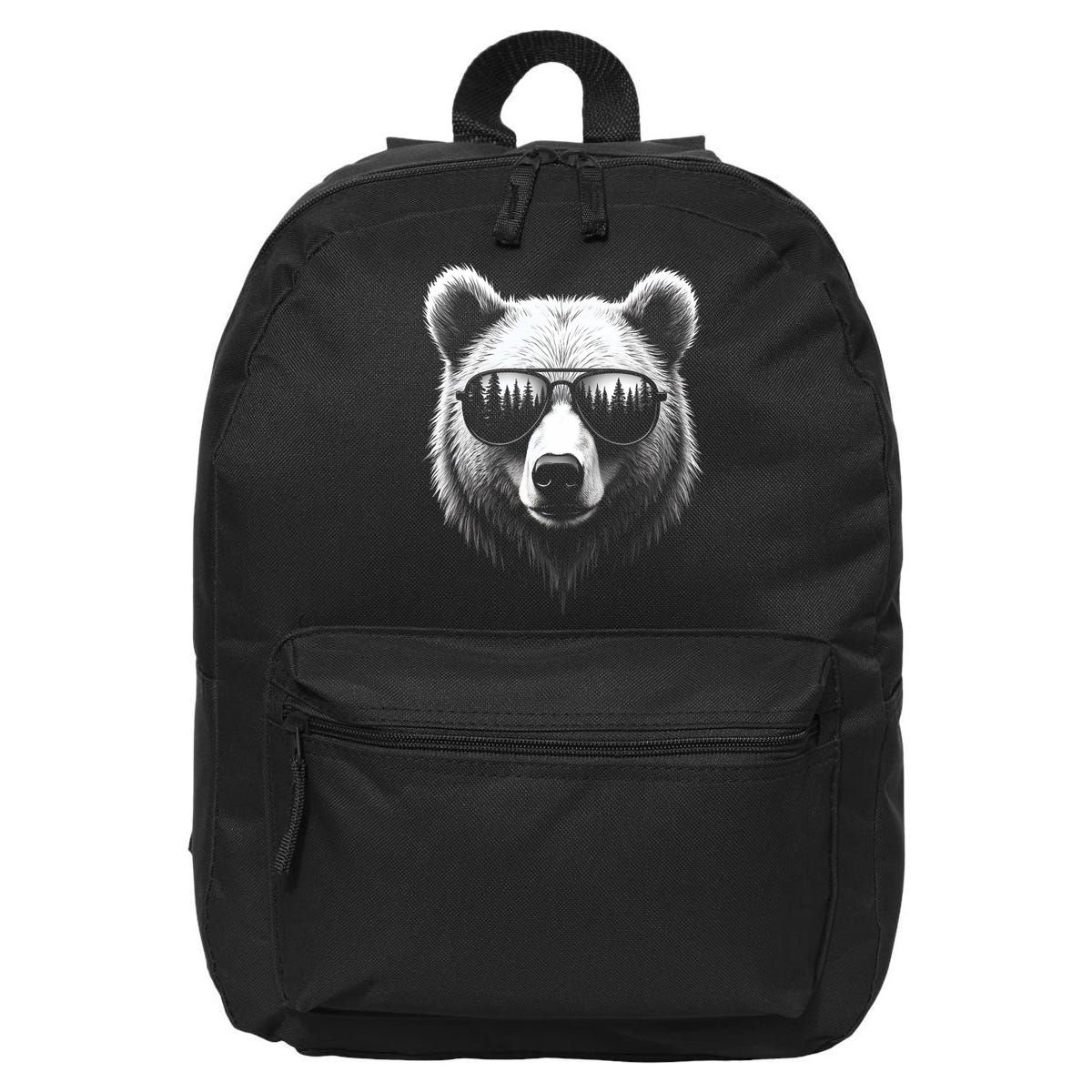 Funny Bear In Sunglasses Bears 16 in Basic Backpack