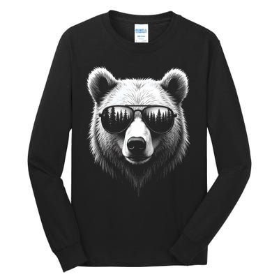 Funny Bear In Sunglasses Bears Tall Long Sleeve T-Shirt