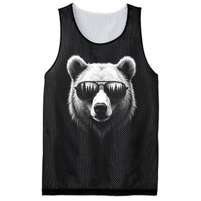 Funny Bear In Sunglasses Bears Mesh Reversible Basketball Jersey Tank