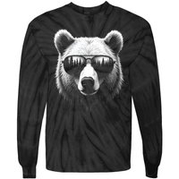 Funny Bear In Sunglasses Bears Tie-Dye Long Sleeve Shirt