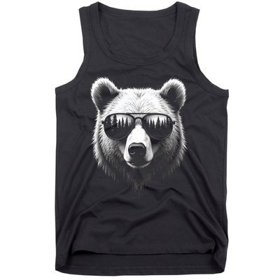 Funny Bear In Sunglasses Bears Tank Top