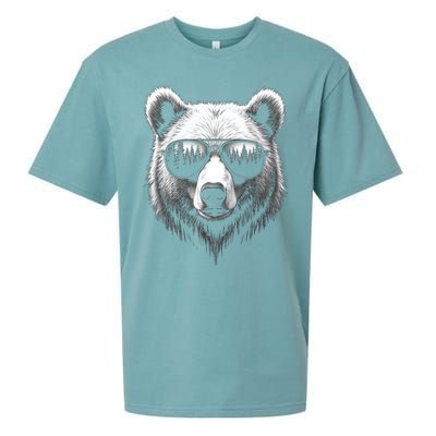 Funny Bear In Sunglasses Bears Sueded Cloud Jersey T-Shirt