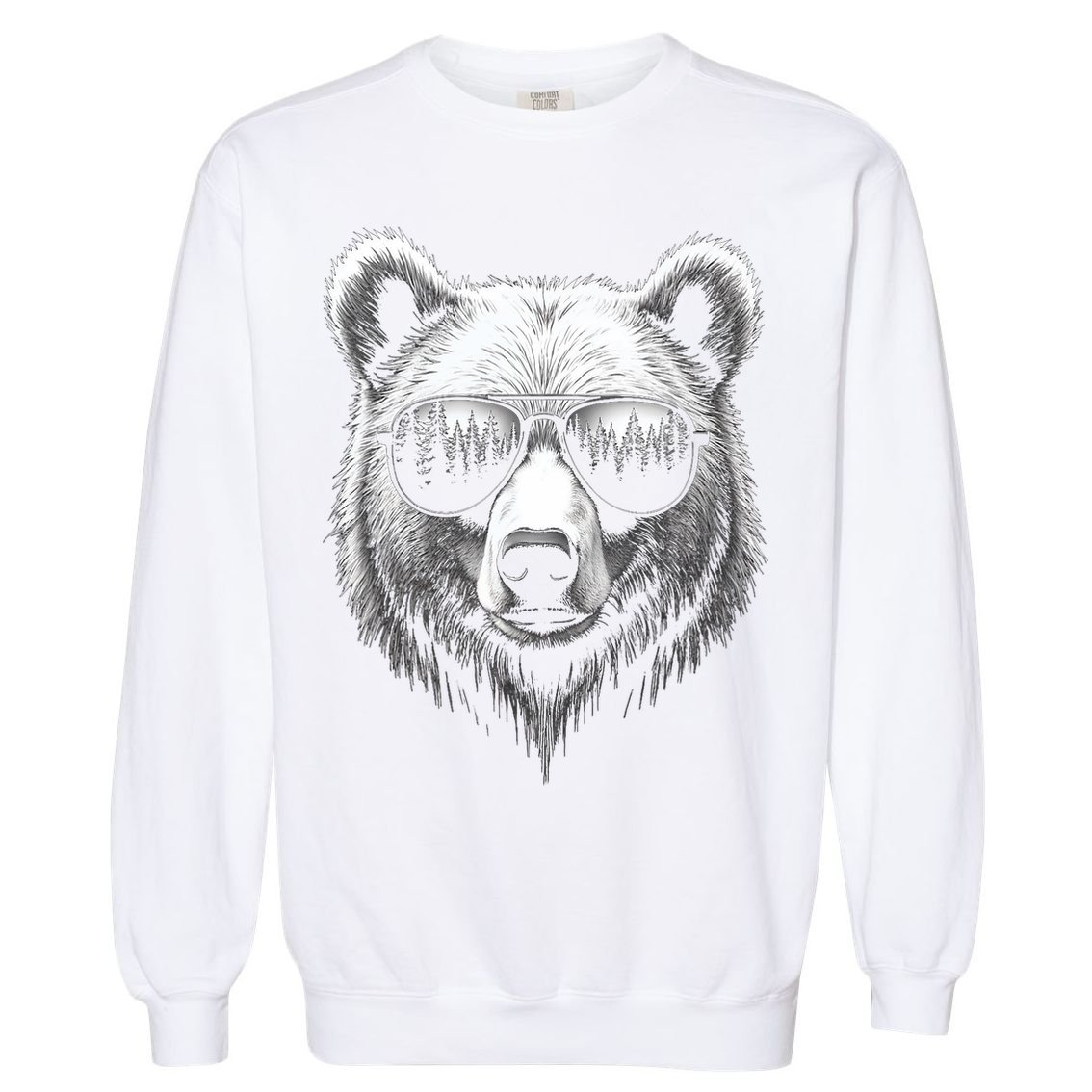 Funny Bear In Sunglasses Bears Garment-Dyed Sweatshirt