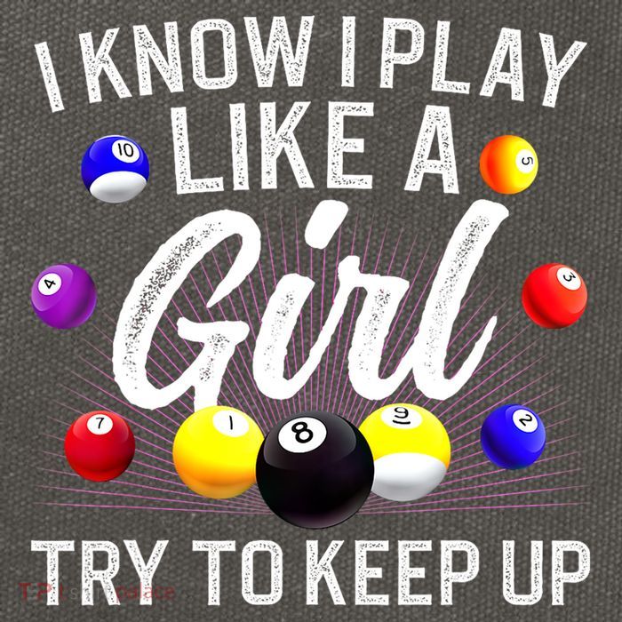 Funny Billiards I Know I Play Like A Girl Pool Billiard Player Gift Cotton Canvas Backpack