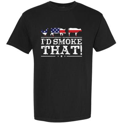 Funny Bbq Id Smoke That Meat Pitmaster Garment-Dyed Heavyweight T-Shirt