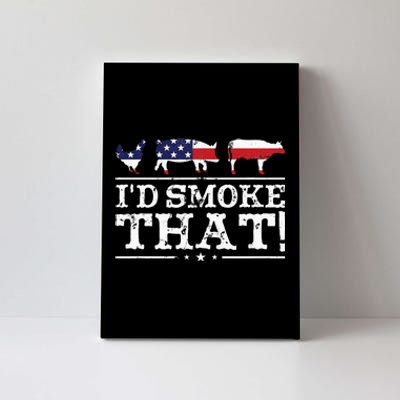 Funny Bbq Id Smoke That Meat Pitmaster Canvas